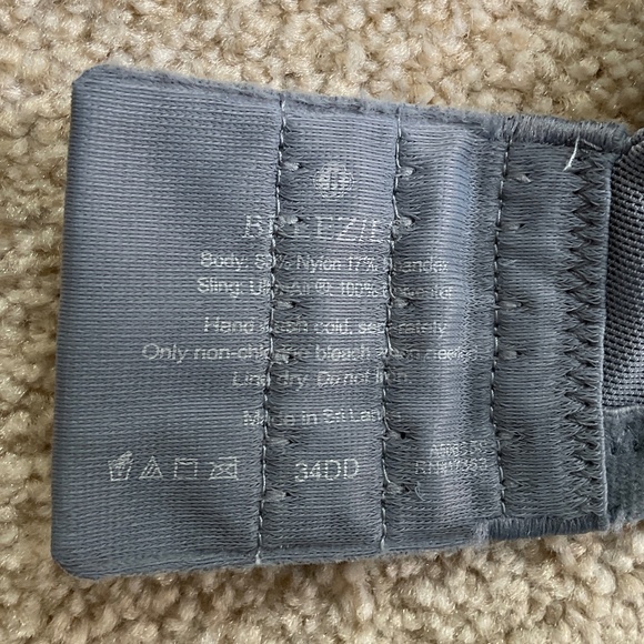 Breezies Mesh Illusions Contour Bra No Underwire 34DD Slate Blue - Picture 6 of 11